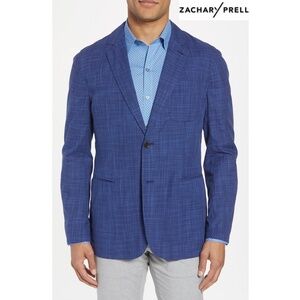 ZACHARY PRELL NWT BELMONT LIGHTWEIGHT COTTON BLUE SPORT COAT. SIZE 42R